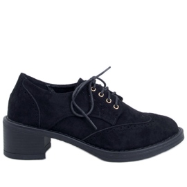 Vedra Mocassins à talons hauts noirs le noir