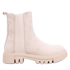 Swanson Bottines Chelsea montantes beiges