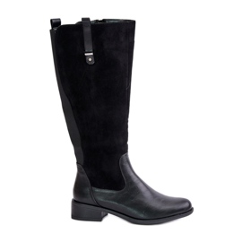 Jezzi Cuissardes Isolées Avec Fermeture Éclair Pour Femme Noir Ivasira