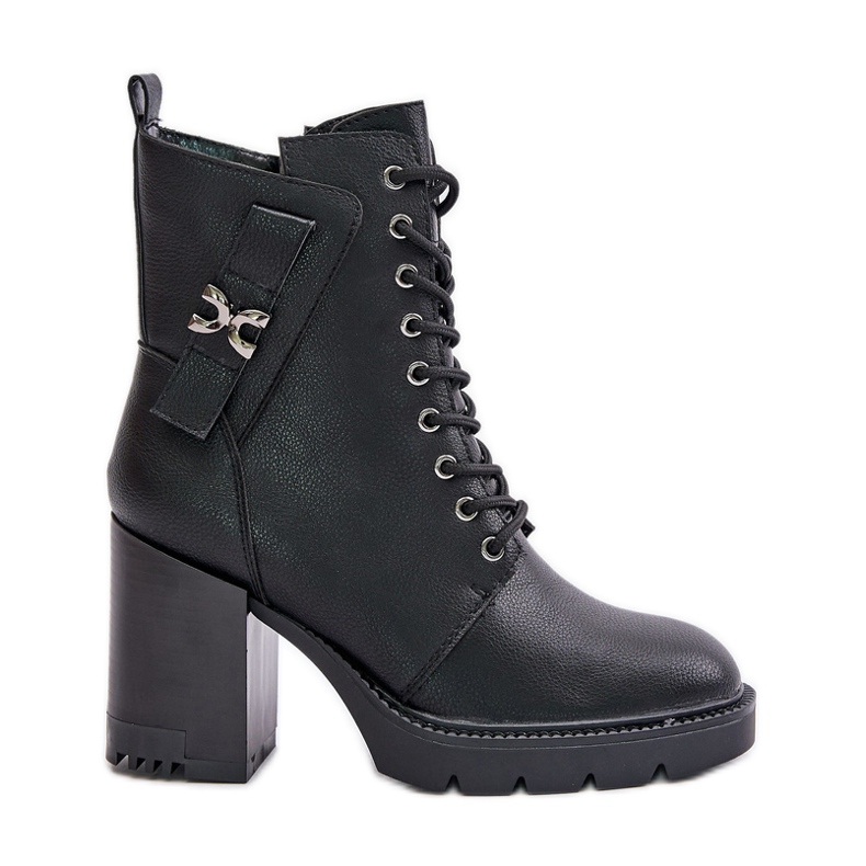 Jezzi Bottines isolées détail doré, Noir Ivarisse le noir