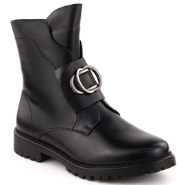 Bottes isolées pour femmes avec décoration, noir Potocki 12441