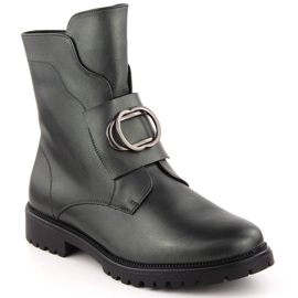 Bottes isolées pour femmes avec décoration, vert Potocki 12441 Bottes isolées pour femmes avec décoration, vert Potocki 12441