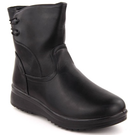 Bottes femme noires confortables et isolées Potocki 90314 le noir