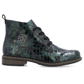 Bottines femme vernies croco vert Rieker 71205-90