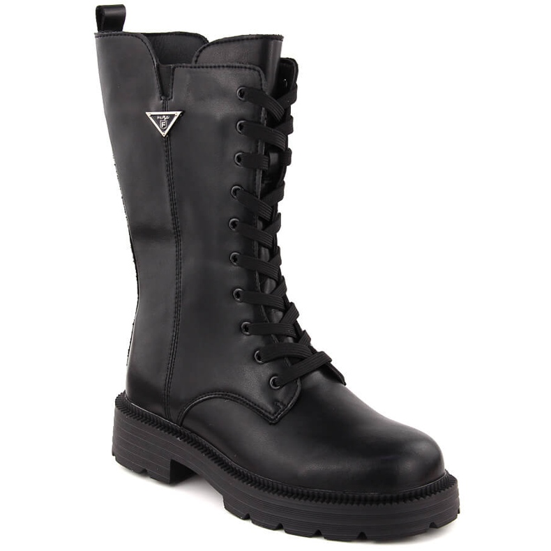 Bottes de travail pour femmes en cuir noir Filippo DBT6302 le noir