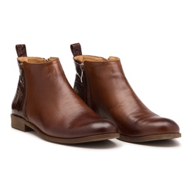 BUTDAM Bottes d'automne Btz en cuir marron Aurora brun