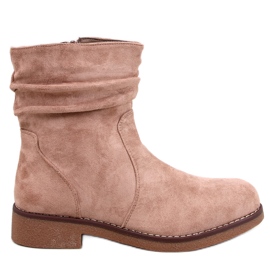 Bottines à volants Bracy Kaki beige