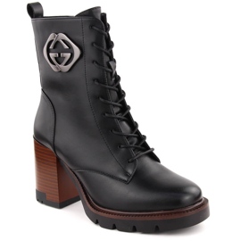 Bottines à talons hauts noires pour femmes Vinceza 58359