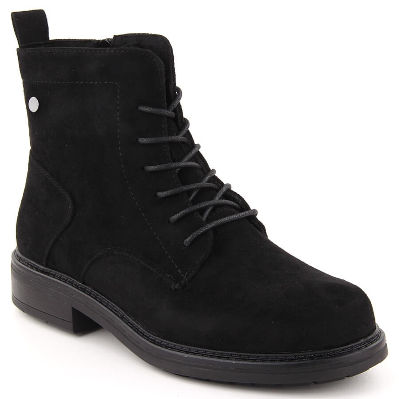 Bottines en daim noir pour femmes de Sergio Leone BT590 le noir