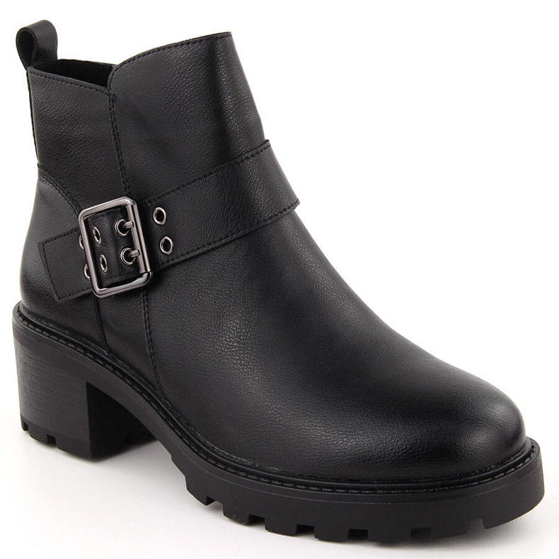 Bottines isolées en cuir pour femmes, noires, Sergio Leone BT720-S le noir