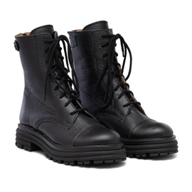 Baggies femme en cuir noir Butdam WOR1 le noir Baggies femme en cuir noir Butdam WOR1 le noir