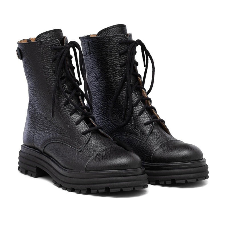 Baggies femme en cuir noir Butdam WOR1 le noir