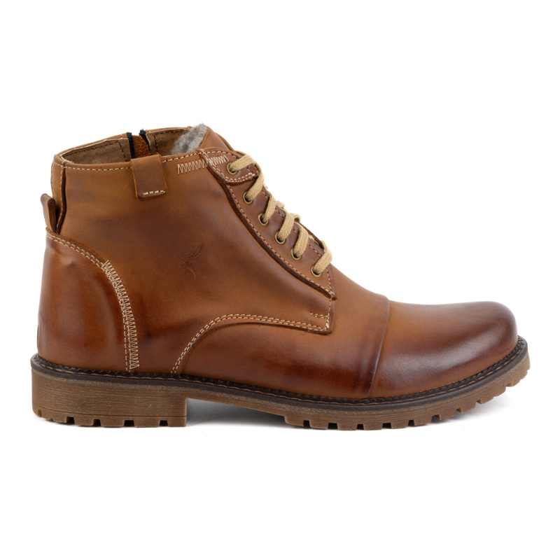 Olivier Chaussures d'hiver en cuir pour hommes, bottines 137 marron brun Olivier Chaussures d'hiver en cuir pour hommes, bottines 137 marron brun