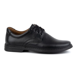 KOMODO Chaussures pour hommes en cuir naturel 933K, noir