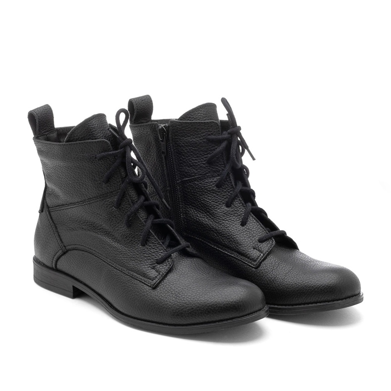 Bottines à lacets femme en cuir noir BUTDAM Trw le noir Bottines à lacets femme en cuir noir BUTDAM Trw le noir