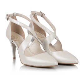 BUTDAM Talons de danse à bout pointu et lanières Xena beige BUTDAM Talons de danse à bout pointu et lanières Xena beige