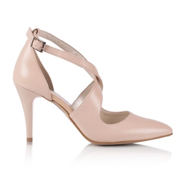 BUTDAM Escarpins de danse Xena nude rose poudré à brides