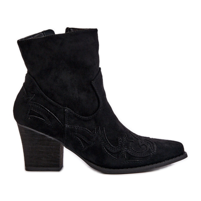 Santiags à talon haut, Eco Suède, Arabelline Noir le noir Santiags à talon haut, Eco Suède, Arabelline Noir le noir