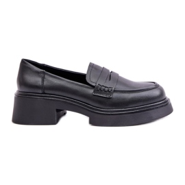 S.Barski Mocassins Femme En Cuir D&amp;A JC42-61 Noir