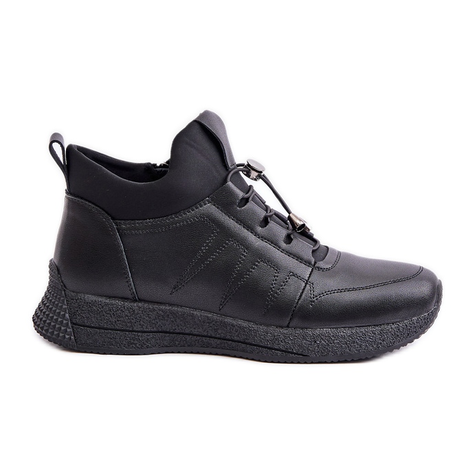 Chaussures de sport isolées en cuir avec fermeture éclair Artiker 55C0041 noir le noir Chaussures de sport isolées en cuir avec fermeture éclair Artiker 55C0041 noir le noir