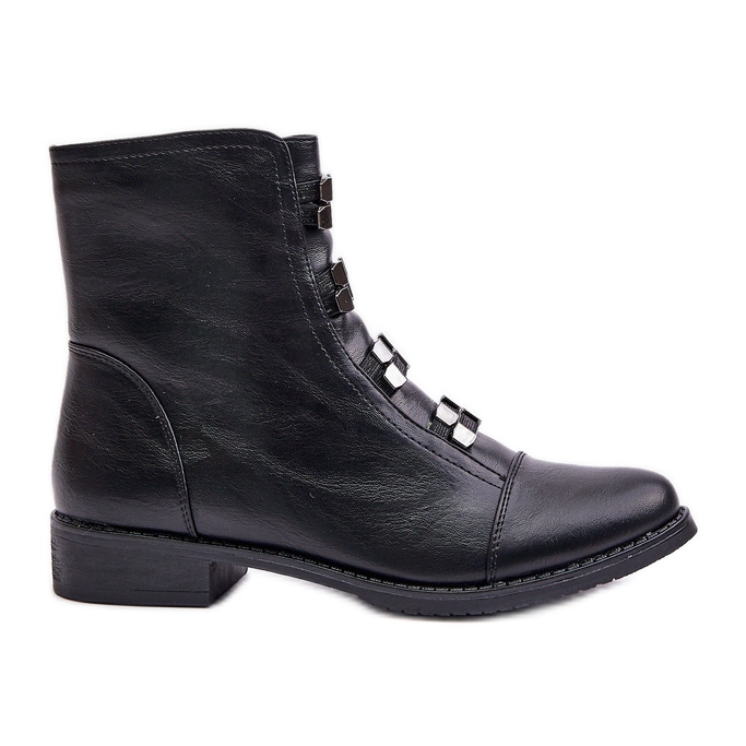 Jezzi Bottes isolées zippées pour femmes noires Evalith le noir