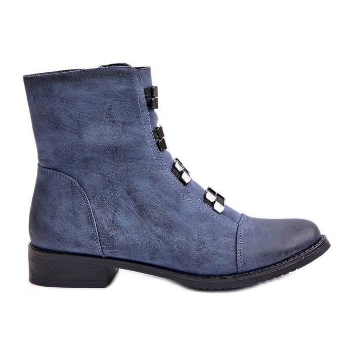 Jezzi Bottes isolées zippées pour femmes Bleu Evalith