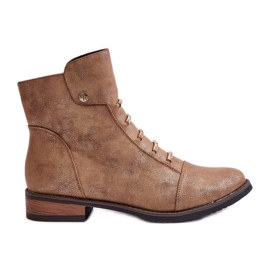 Jezzi Bottines plates isolées pour femme, doré Labise d'or