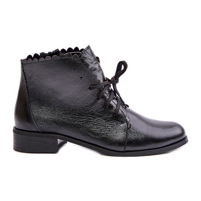 Zazoo 2964 Bottes plates en cuir, noir le noir