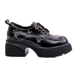 Chaussures Femme Vernies Avec Décorations Cuir Naturel Artiker 55C0419 Noir