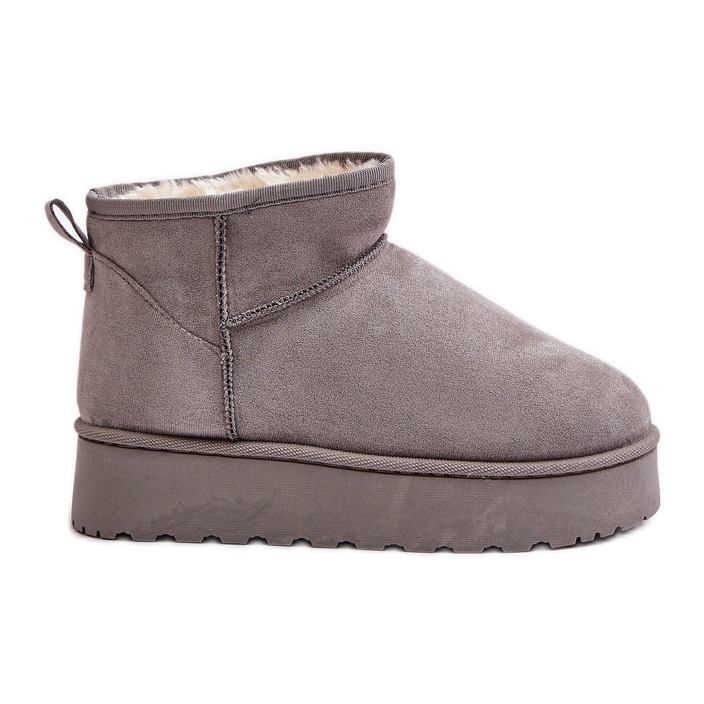 Bottes de neige à plateforme isolées avec fourrure pour femme, gris Xamella Bottes de neige à plateforme isolées avec fourrure pour femme, gris Xamella