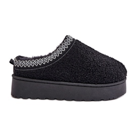 Bottes de neige à plateforme avec broderie pour femme, noir Tirisa