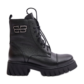 Zazoo 60486 Bottes de travail isolées en cuir, noir le noir