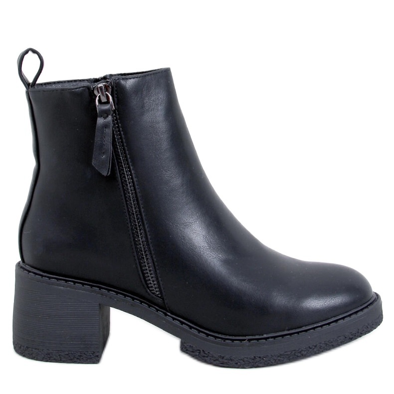 Guire Bottines à talons pleine fleur noires le noir