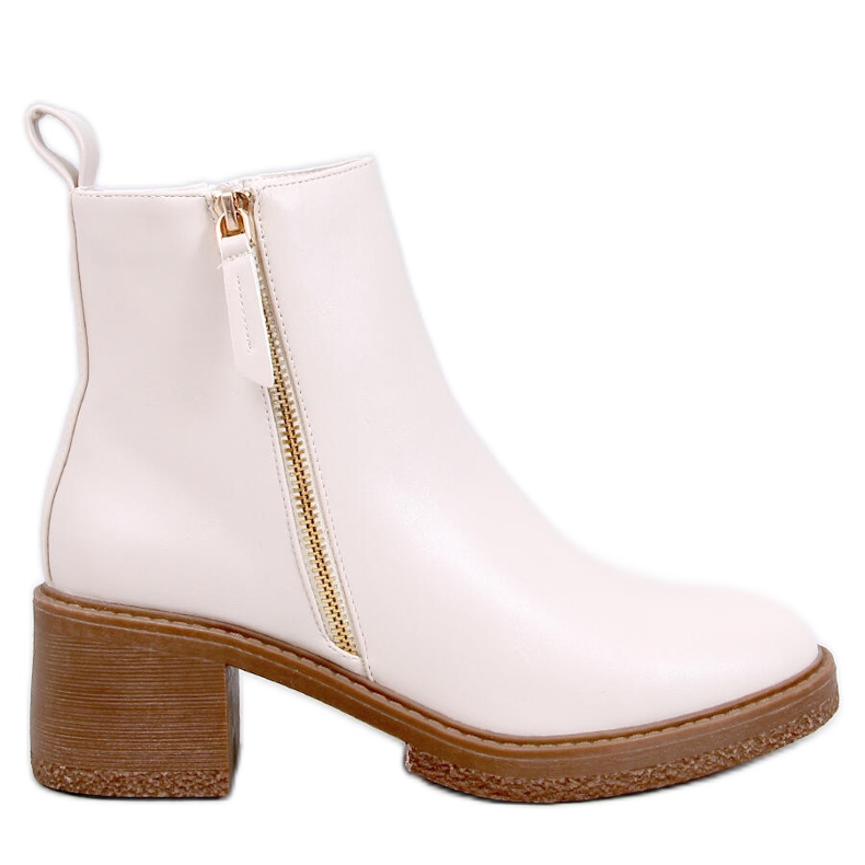 Guire Bottines à talons pleine fleur beige