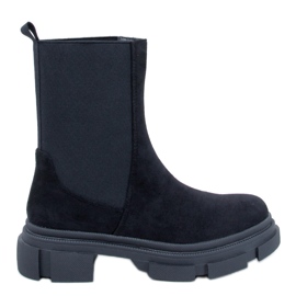 Magers Bottines Chelsea montantes noires le noir