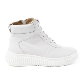 WASAK Bottes d'hiver en cuir pour femme 0725W blanc