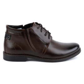 Boots cuir hiver homme, marron foncé, 336LU - Olivier Shoes brun Boots cuir hiver homme, marron foncé, 336LU - Olivier Shoes brun