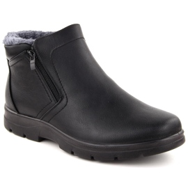 Bottes isolées à fermeture éclair pour hommes, noires Unisoft 8005