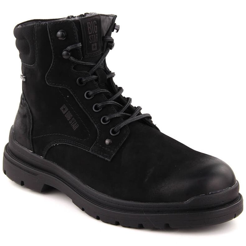 Bottes noires isolées imperméables pour hommes Big Star OO174171 le noir