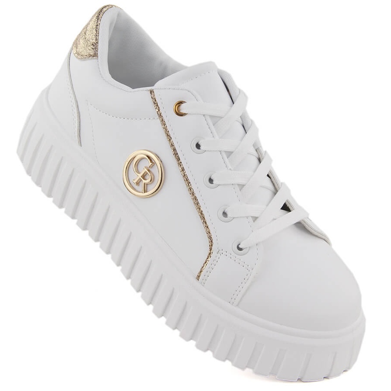 Chaussures de sport à plateforme pour femmes, blanches NEWS 4757 Chaussures de sport à plateforme pour femmes, blanches NEWS 4757