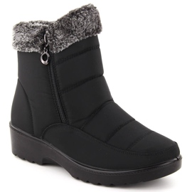Bottes de neige femme avec fourrure, noir, Vinceza 86231