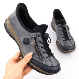 Chaussures slip-on femme bleu marine Rieker N3267-14