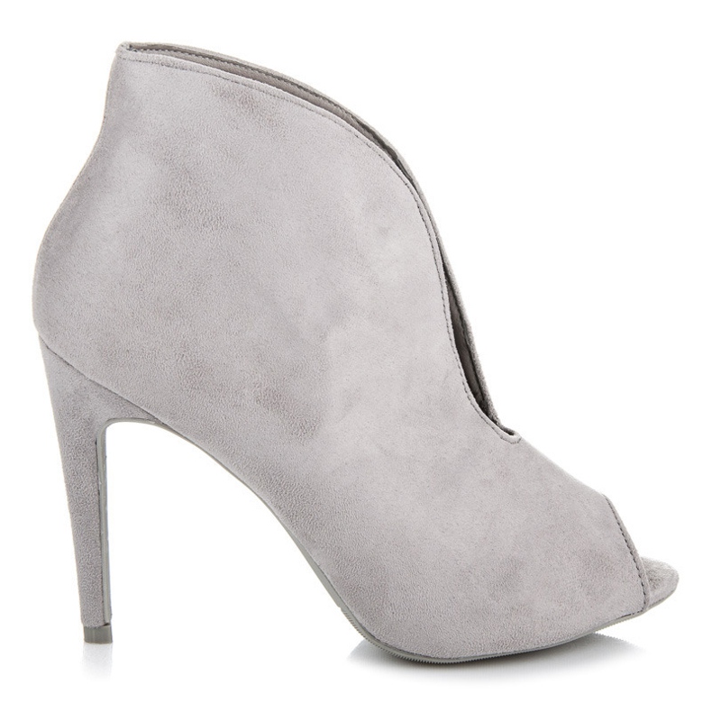 Vices Bottes élégantes à bout ouvert gris