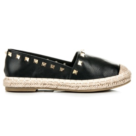 Espadrilles à clous le noir