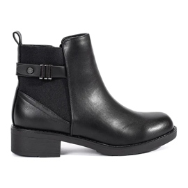 Bottines Chelsea femme noires à talons bas le noir