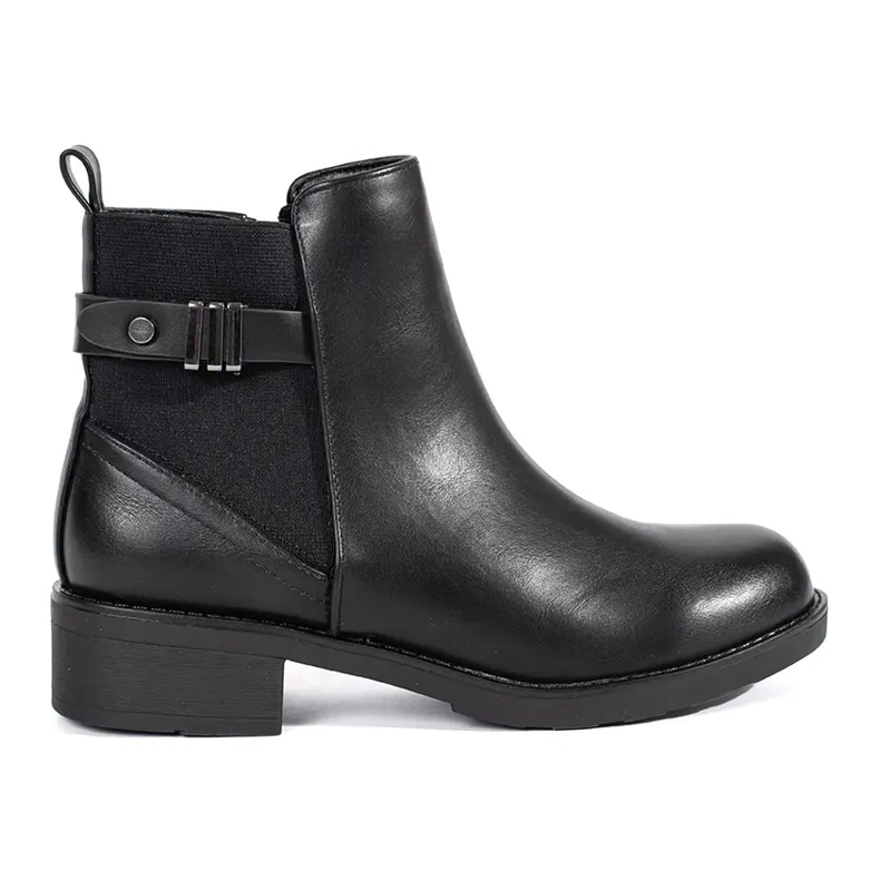 Bottines Chelsea femme noires à talons bas le noir