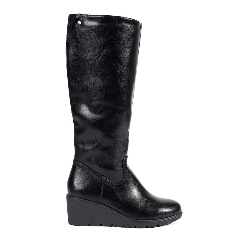 Bottines compensées noires pour femmes le noir