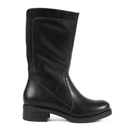 Bottines courtes en cuir noir pour femmes de Sergio Leone