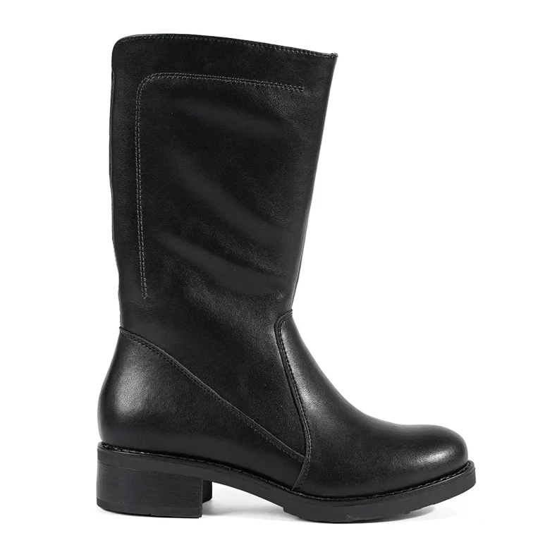 Bottines courtes en cuir noir pour femmes de Sergio Leone le noir Bottines courtes en cuir noir pour femmes de Sergio Leone le noir