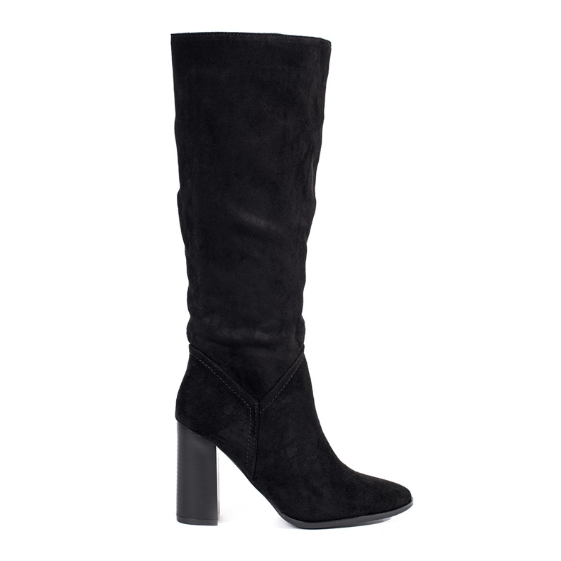 Bottines femme en daim noir le noir